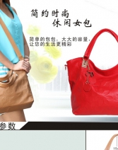 2023款欧美时尚头层牛皮大容量女士手提包-真皮女包
